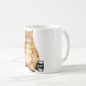 Dumm Cool Lustige Katze Meme Rauchende Katze Zigar Kaffeetasse (VorderseiteRechts)
