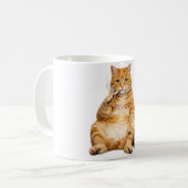 Dumm Cool Lustige Katze Meme Rauchende Katze Zigar Kaffeetasse (Vorderseite Links)