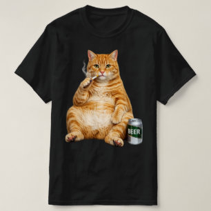 Dumm Cool Lustige Katze Meme Rauchende Katze Zigar T-Shirt
