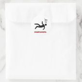 Dumm Gravitation - Lustiger Stuntman Draufgänger Runder Aufkleber (Tasche)