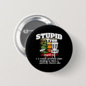 Dummbaum-Definition - Disc Golf Spieler fliegende  Button (Vorne & Hinten)