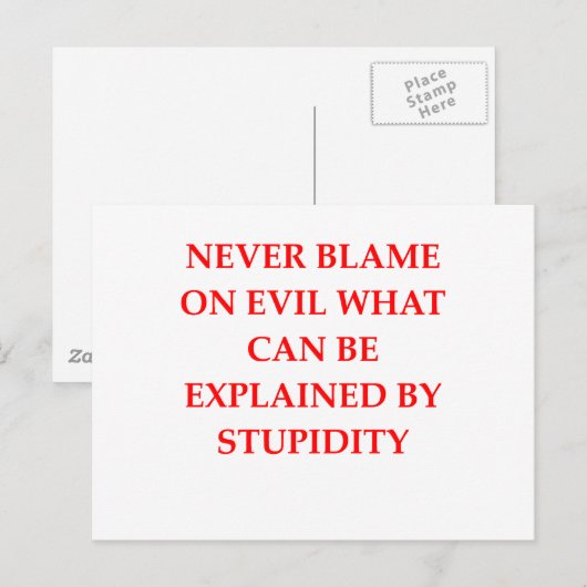 Dummbein Postkarte (Vorne/Hinten)