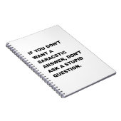 Dumme Frage Notizblock (Rechte Seite)