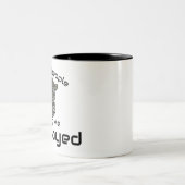 Dumme Leute Behielt mich beschäftigt Zweifarbige Tasse (Mittel)