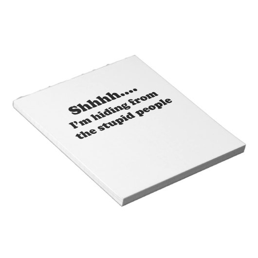 Dumme Menschen Notizblock (angewinkelt)