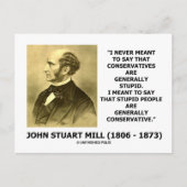 Dumme Menschen sind im Allgemeinen konservativ Postkarte (Vorderseite)