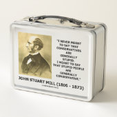 Dumme Menschen sind im Allgemeinen konservative Mi Metall Brotdose (Rückseite)