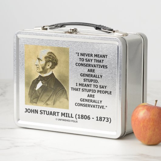 Dumme Menschen sind im Allgemeinen konservative Mi Metall Brotdose (Beispiel)