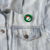 Dummer alberner Weihnachtsmann-Cartoon-Gesicht Button (Beispiel)