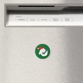Dummer alberner Weihnachtsmann-Cartoon-Gesicht Magnet (In Situ (Geschirrspüler))
