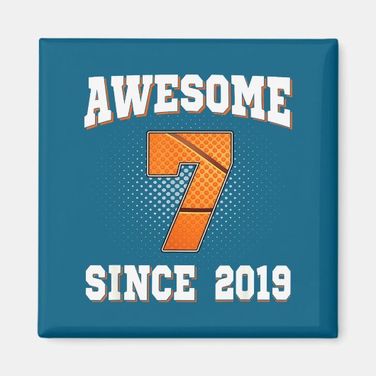 Dummer Basketball 7. 2019 7 alte Jahre seitdem Magnet (Vorne)
