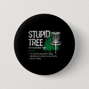 Dummer Baum Definition Lustiger Athlet Disc Golf  Button