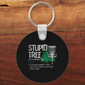 Dummer Baum Definition Lustiger Athlet Disc Golf  Schlüsselanhänger (Vorderseite)