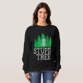 Dummer Baum Disc Golf Disc Golfer Spieler Grafik Sweatshirt (Vorne ganz)