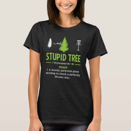 Dummer Baum Disc Golf Frisbee Golf Sport T-Shirt (Vorderseite)