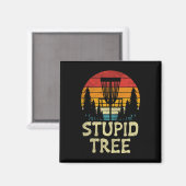 Dummer Baum Disc Golf Korb Retro Frisbee Golfen Magnet (Vorderseite/Rückseite)