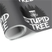 Dummer Baum Disc Golf Lustiger Frisbee Golf Golfer Geschenkpapier (Rolleneckpunkt)