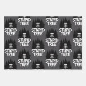 Dummer Baum Disc Golf Lustiger Frisbee Golf Golfer Geschenkpapier Set (Vorderseite)