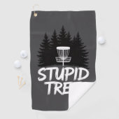 Dummer Baum Disc Golf Lustiger Frisbee Golf Golfer Golfhandtuch (Insitu)