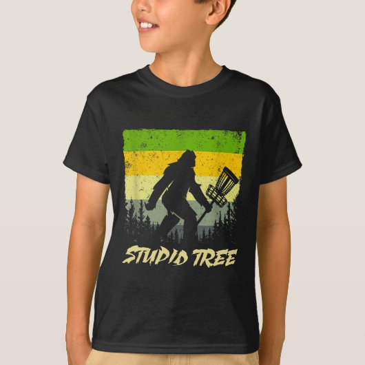 Dummer Baum Disc Golf Lustiger Frisbee Golf T-Shirt (Vorderseite)