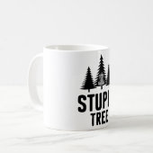 Dummer Baum Disc Golf Lustiges Frisbee Golf Gesche Kaffeetasse (Vorderseite Links)