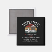 Dummer Baum Disc Golf Lustiges Geschenk Frisbee Vi Magnet (Vorderseite/Rückseite)