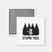 Dummer Baum Disc Golf Magnet (Vorderseite/Rückseite)