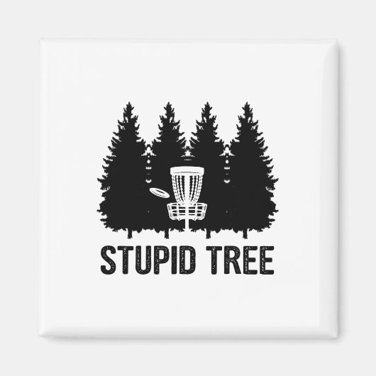 Dummer Baum Disc Golf Magnet (Vorne)