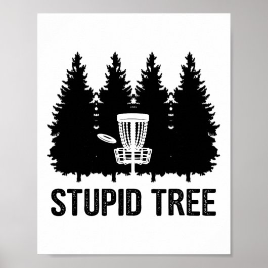 Dummer Baum Disc Golf Poster (Vorne)