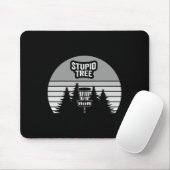 Dummer Baum Disc Golf Skizze Sonnenuntergang Mousepad (Mit Mouse)