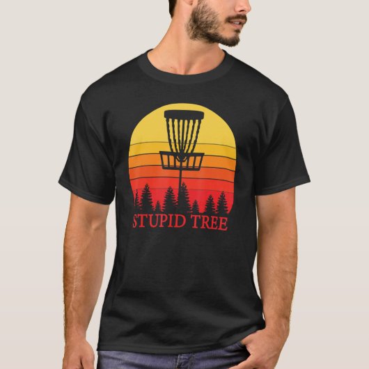 Dummer Baum fliegender Disc Golf Frisbee Hobby T-Shirt (Vorderseite)
