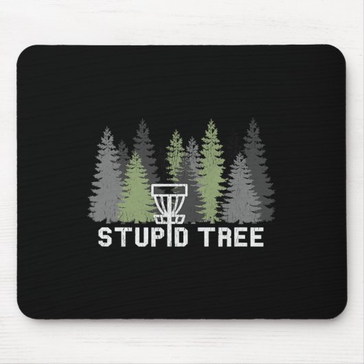Dummer Baum Lustige Disc Golf Frolf Mousepad (Vorne)