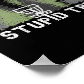 Dummer Baum Lustige Disc Golf Frolf Poster (Ecke)