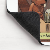 Dummer Biber-Witz Lustiger Cartoon Mousepad (Ecke)