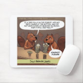 Dummer Biber-Witz Lustiger Cartoon Mousepad (Mit Mouse)