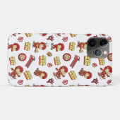 Dummer Chibi Iron Man nahtloses Muster - Superheld Case-Mate iPhone Hülle (Rückseite (Horizontal))