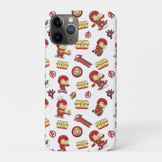 Dummer Chibi Iron Man nahtloses Muster - Superheld Case-Mate iPhone Hülle (Rückseite)
