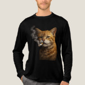 Dummer cooler lustiger Katzen-Meme — Orangefarbene Tri-Blend Shirt (Vorderseite)