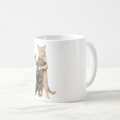 Dummer cooler lustiger Katzen-Meme — rauchende Kat Kaffeetasse (VorderseiteRechts)