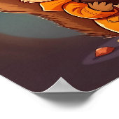 Dummer Eichhörnchen  | Süße Cartoon-Kinderzimmer-K Poster (Ecke)