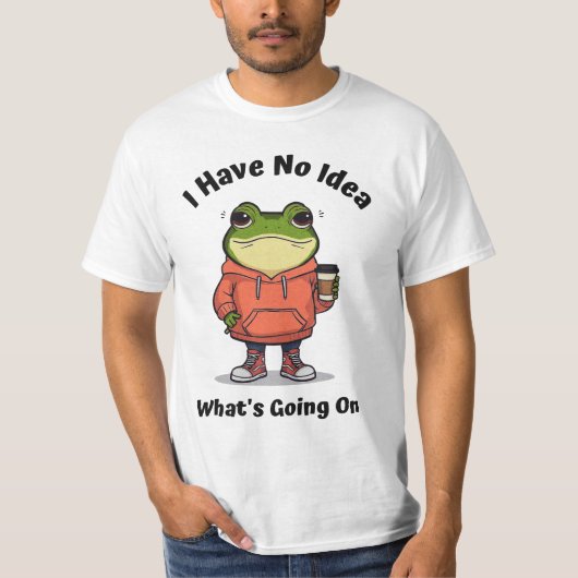 Dummer Frosch-Existenz-Meme T-Shirt (Vorderseite)