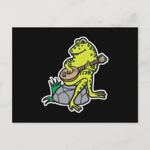dummer Frosch spielt Gitarre Postkarte