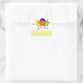 Dummer Fruchtschwarm Quadratischer Aufkleber (Tasche)