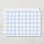 Dummer Gans1 Gingham Ente Geschlechtsneutrales Fot Einladung (Rückseite)