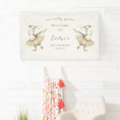 Dummer Gans 3. Geburtstag Wasserfarben Willkommen Banner (Insitu)