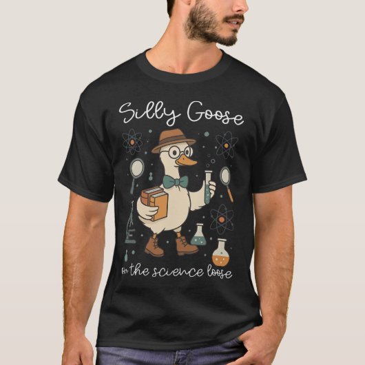 Dummer Gans Auf Dem Wissenschaftslehrer Lehrer T-Shirt (Vorderseite)