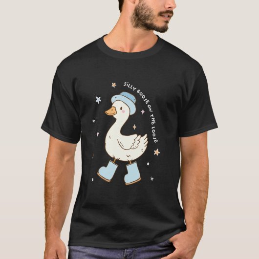 Dummer Gans Auf Freiem Fuß, Lustiges Dummer Gans M T-Shirt (Vorderseite)