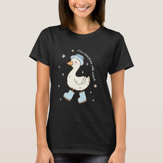Dummer Gans Auf Freiem Fuß, Lustiges Dummer Gans M T-Shirt (Vorderseite)