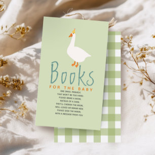 Dummer Gans Baby-Shower-Bücher Für Das Baby Begleitkarte