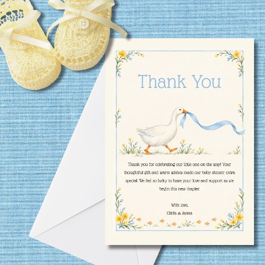 Dummer Gans Baby Shower Danke